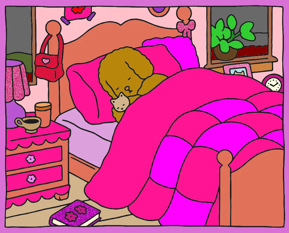 Tons de rosa – Desenho Colorido Online - Imagem Destacada