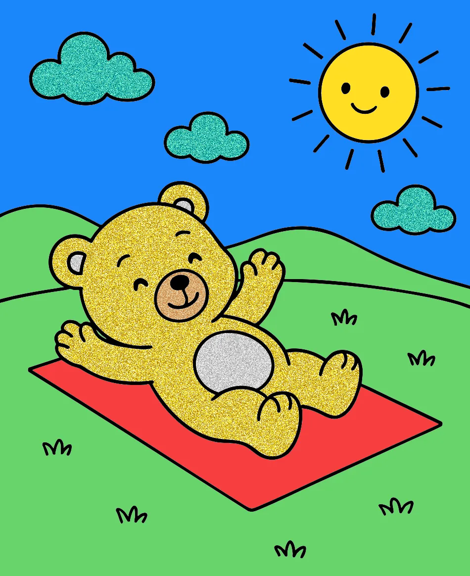 Ursinho Rico – Desenho Colorido Online - Imagem Destacada