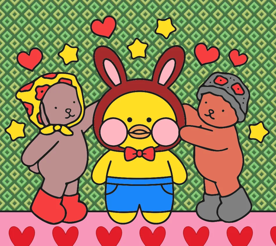 Ursinhos Fofos e o Patinho Coe – Desenho Colorido Online - Imagem Destacada