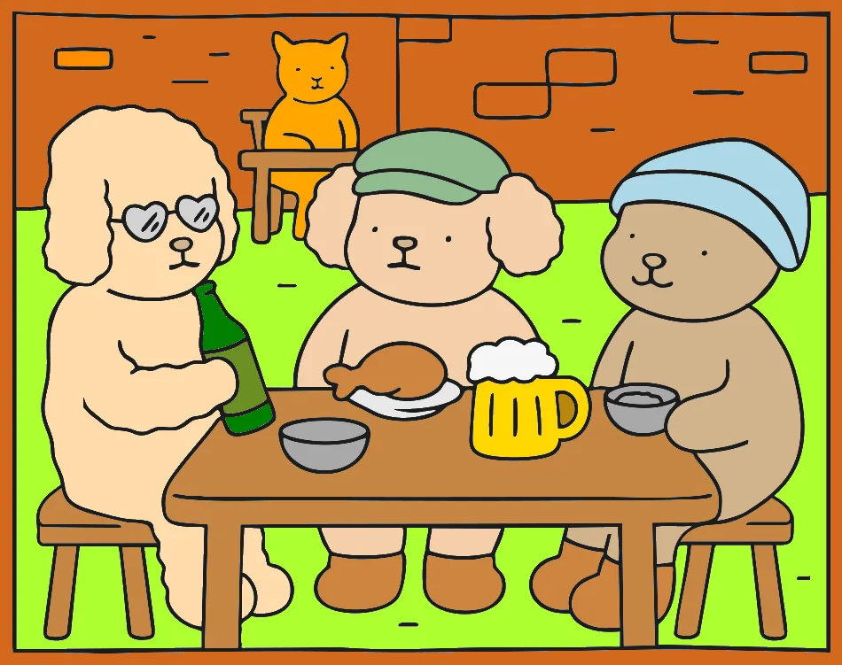 Veios do bar – Desenho Colorido Online - Imagem Destacada