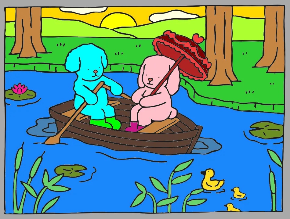 vitoria e marcos – Desenho Colorido Online - Imagem Destacada