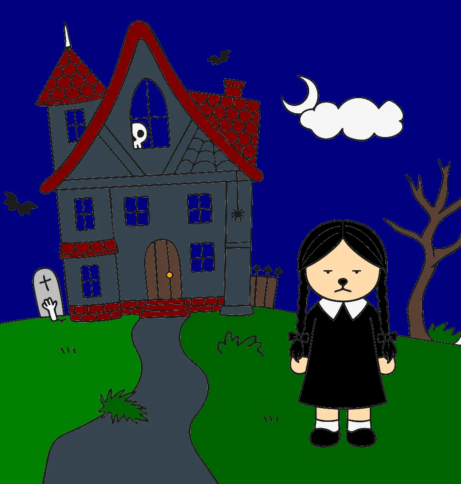 Wandinha – Desenho Colorido Online - Imagem Destacada