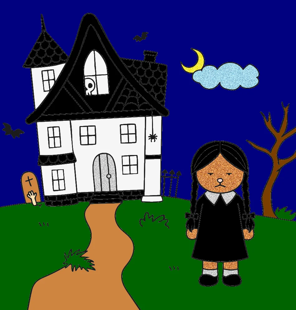 Wandinha – Desenho Colorido Online - Imagem Destacada