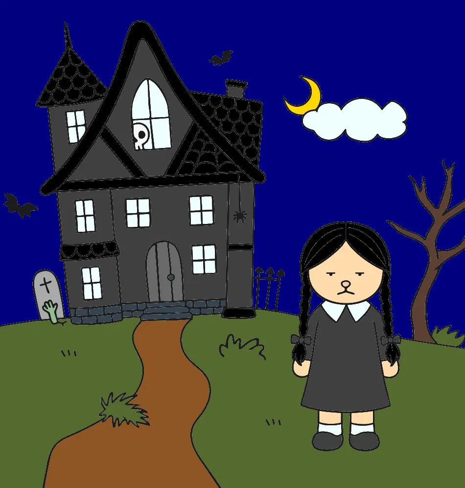 Wandinha – Desenho Colorido Online - Imagem Destacada