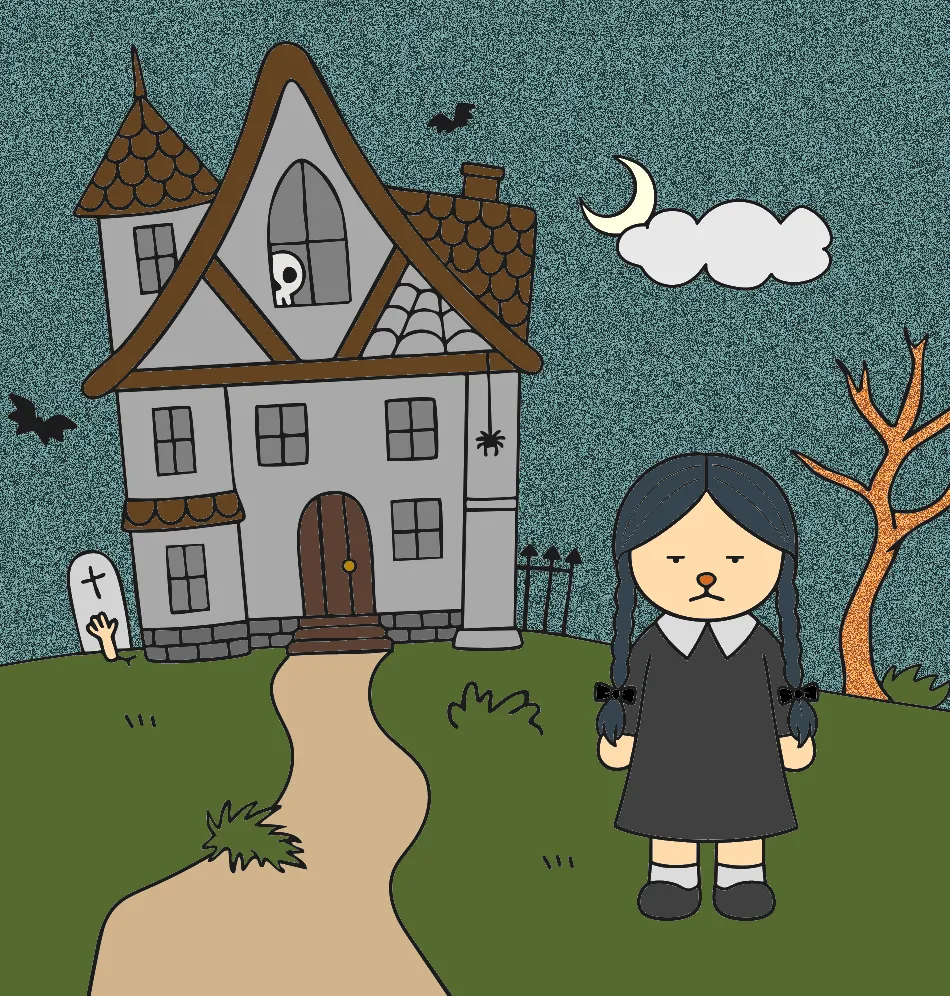 wandinha – Desenho Colorido Online