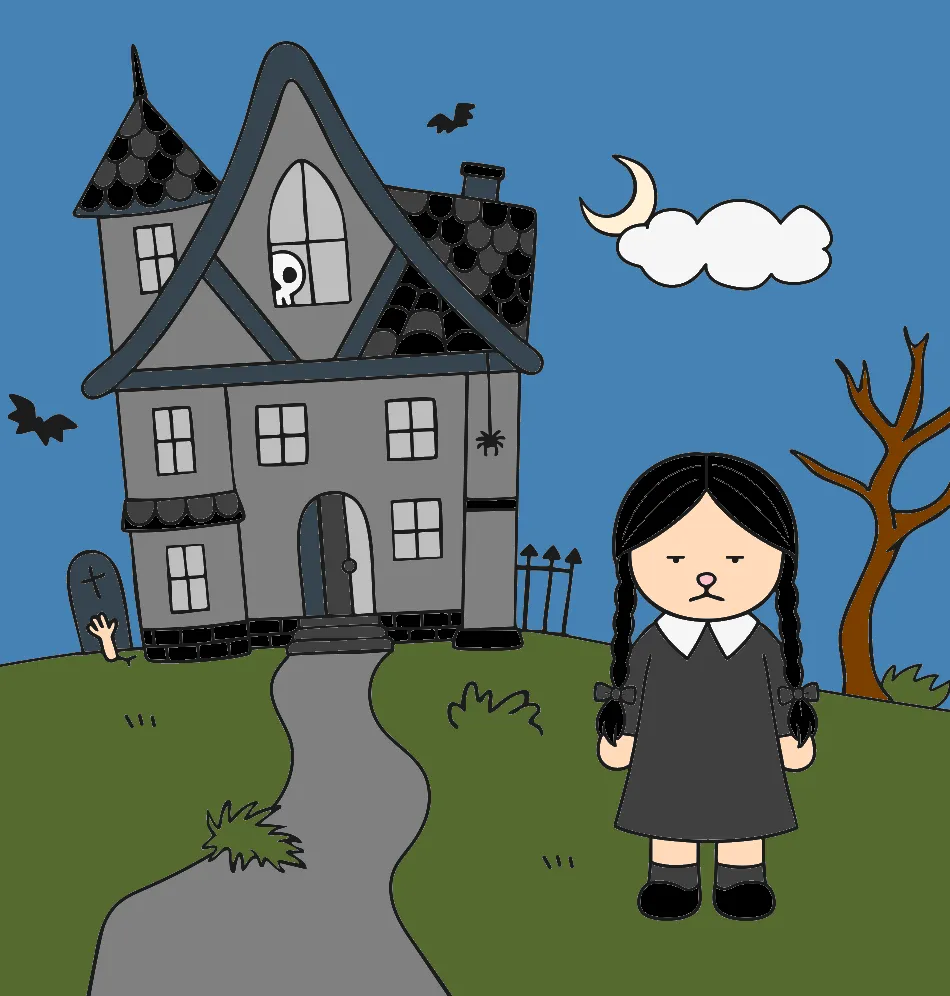 wandinha – Desenho Colorido Online - Imagem Destacada