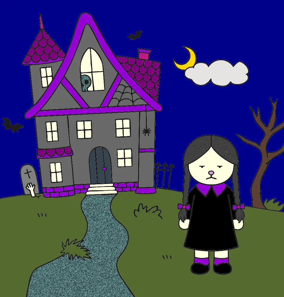 wandinha – Desenho Colorido Online - Imagem Destacada