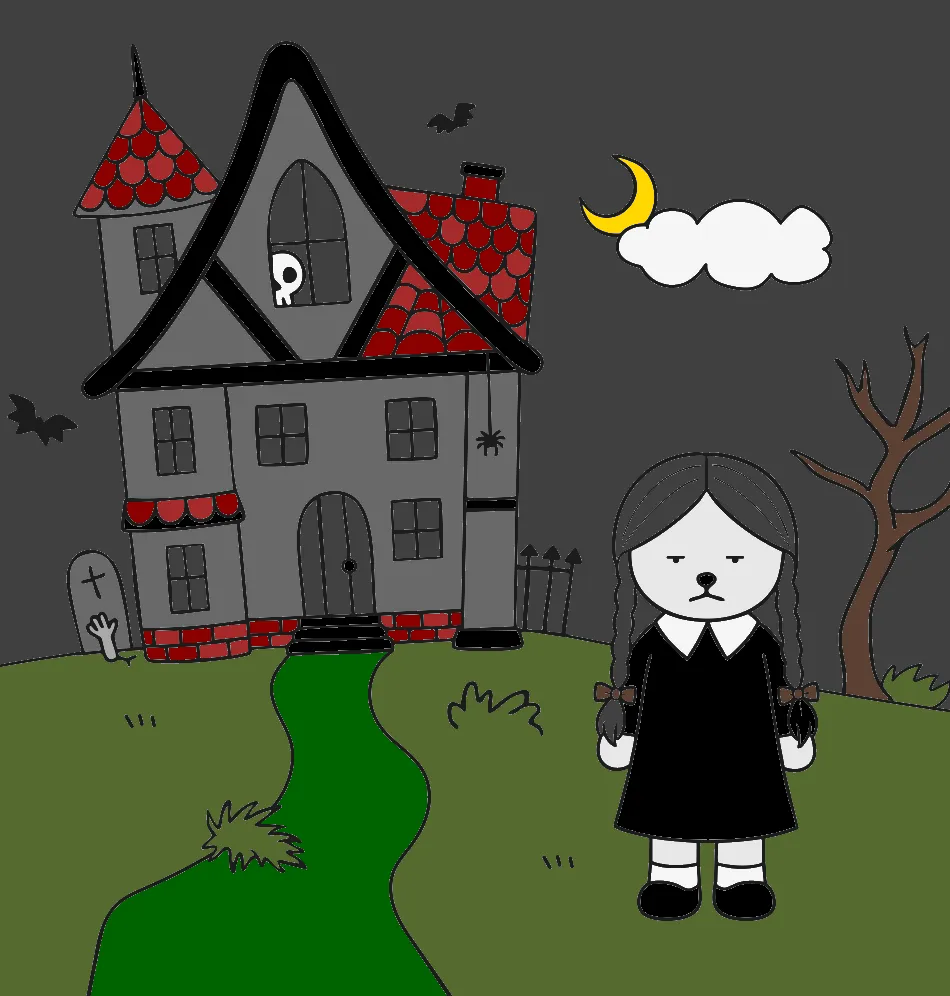 wandinha meu amor – Desenho Colorido Online - Imagem Destacada