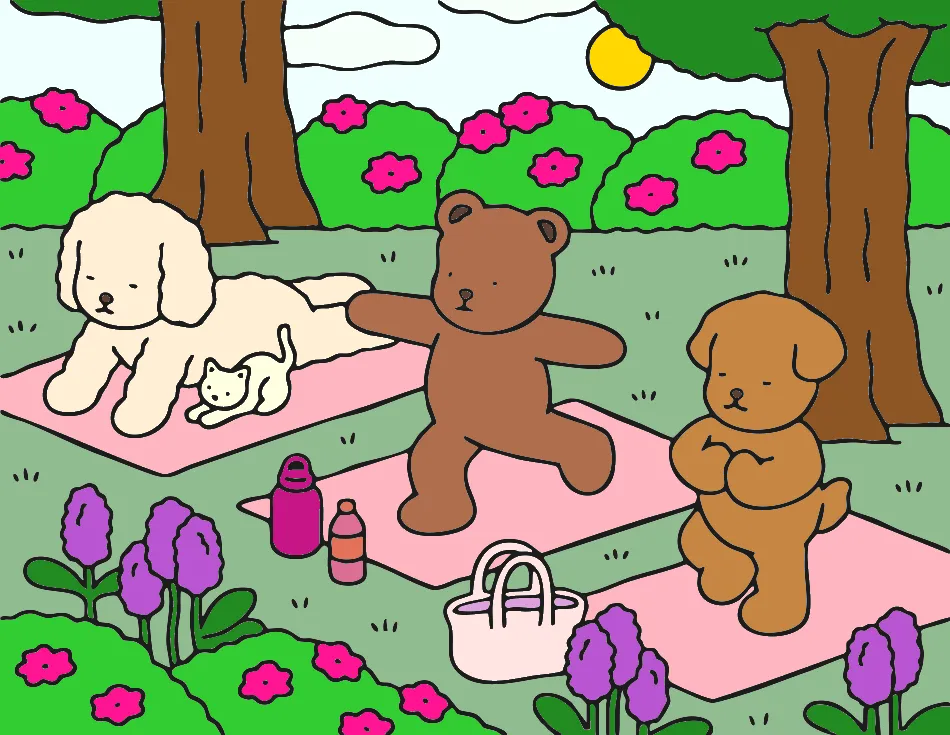 Yoga time – Desenho Colorido Online - Imagem Destacada