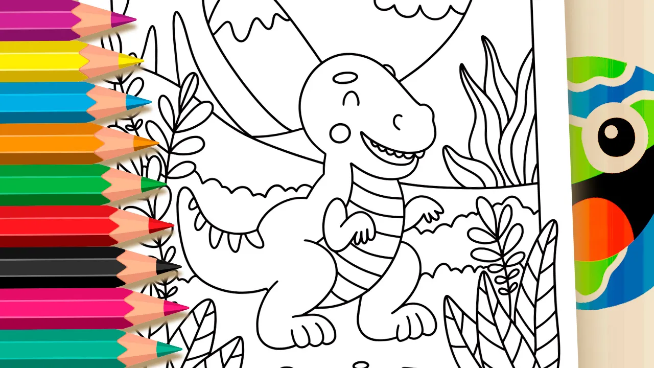 Colorir Dinossauro Online – Tiranossauro Rex – Divirta-se Grátis!