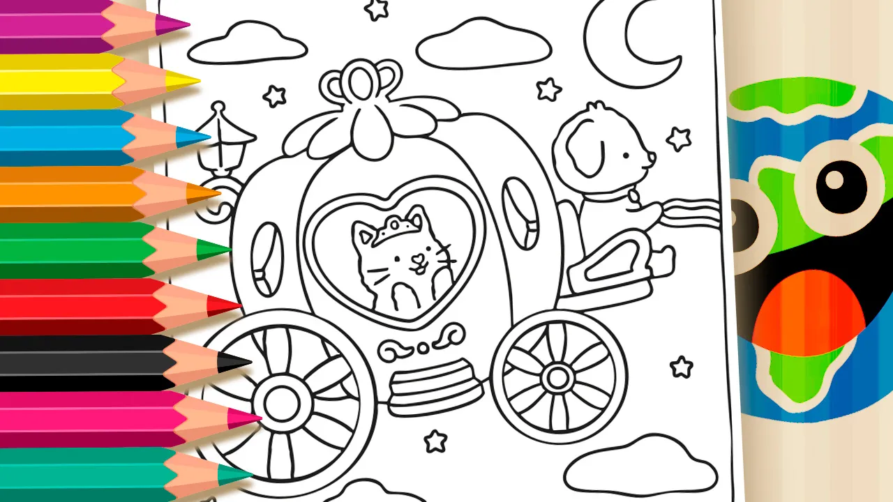 Colorir Gatinha na Carruagem Online – Divirta-se Grátis!