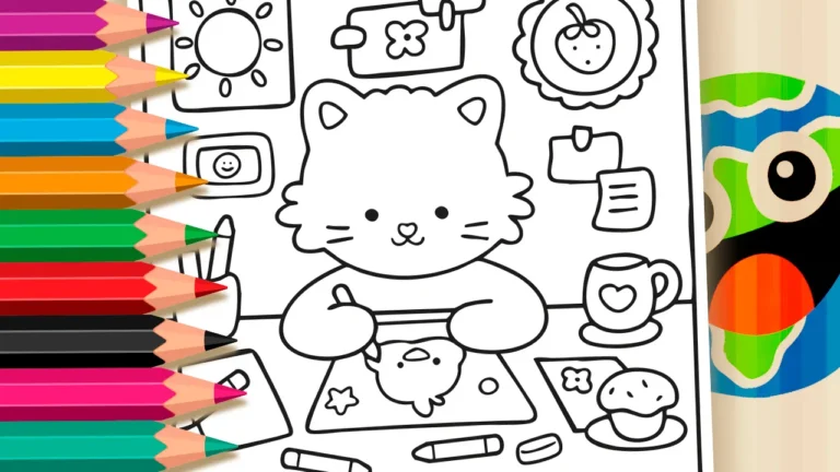 Desenho para colorir Colorir Gatinho Colorindo Online - Dê Vida à Sua Arte Grátis!