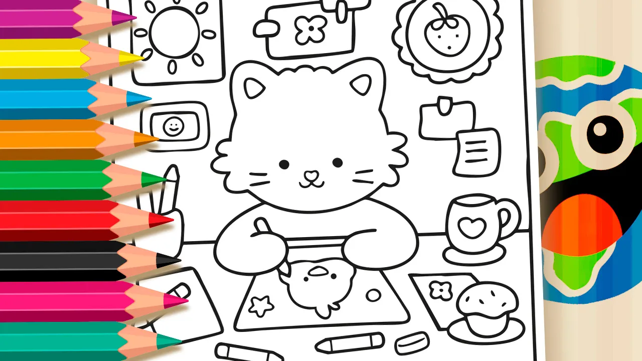 Colorir Gatinho Colorindo Online – Dê Vida à Sua Arte Grátis!