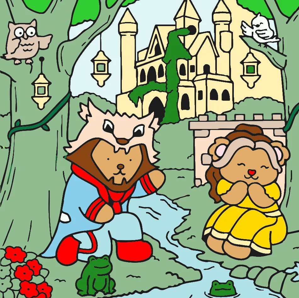 A Bella e a fera – Desenho Colorido Online para Pintar e Imprimir | Jogo de Colorir Grátis no Mundo dos Jogos - Imagem Destacada