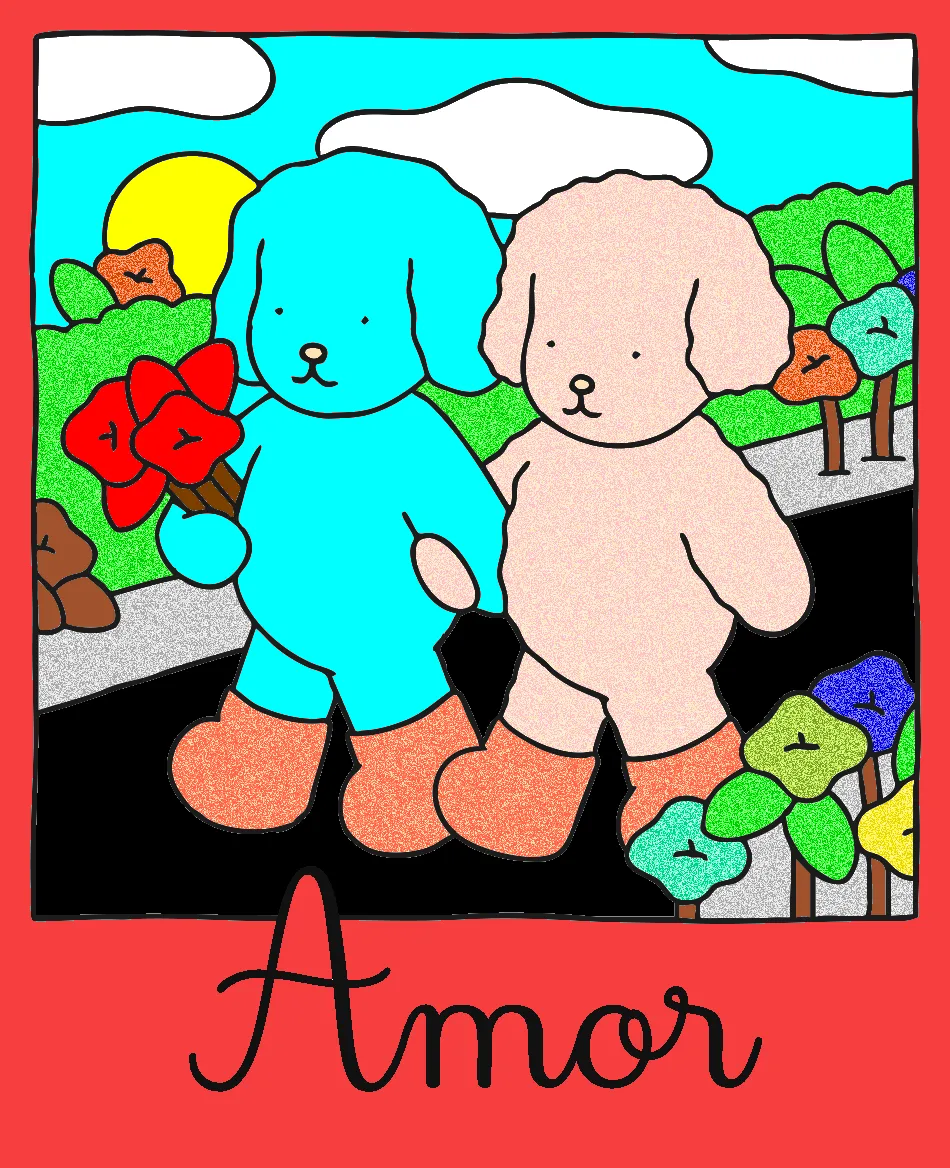 a menina eo menino amdano – Desenho Colorido Online para Pintar e Imprimir | Jogo de Colorir Grátis no Mundo dos Jogos - Imagem Destacada