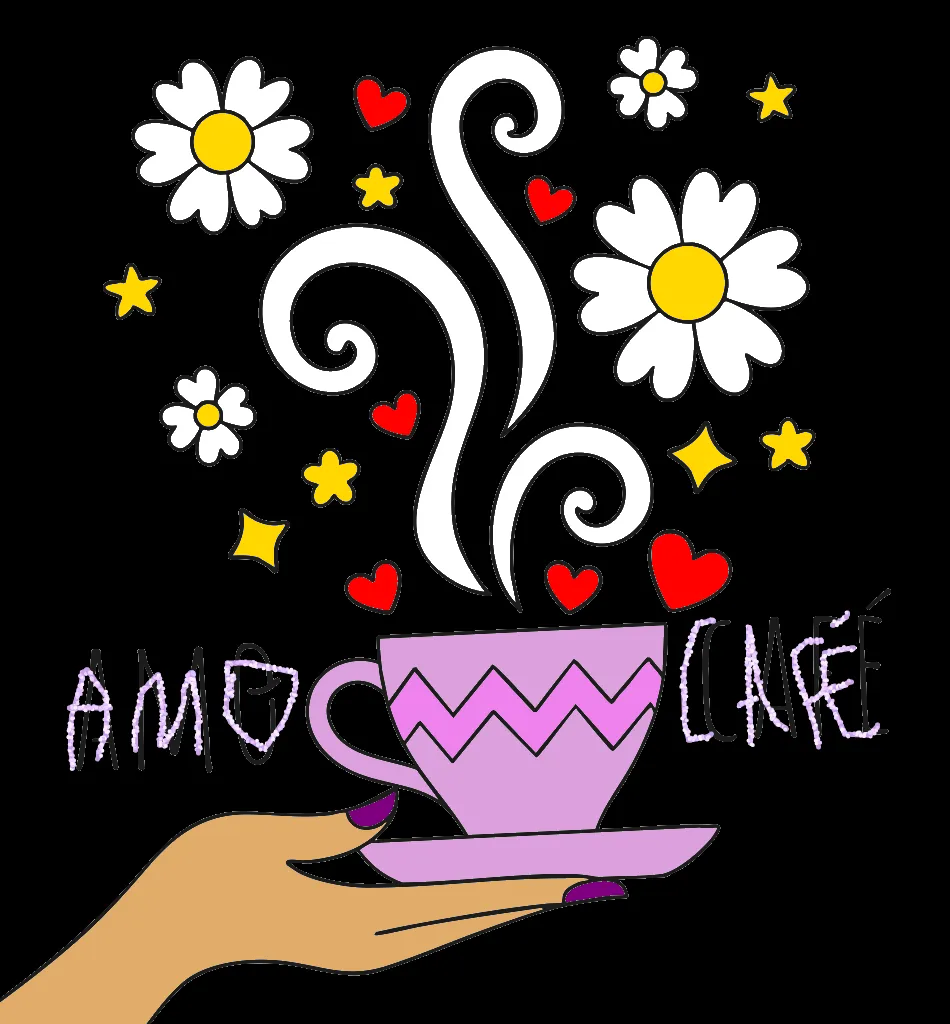 amo café – Desenho Colorido Online - Imagem Destacada