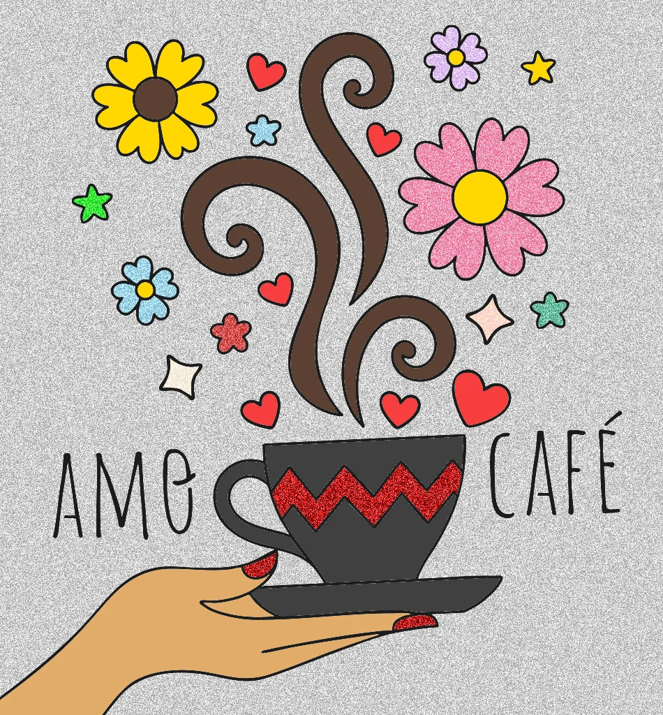 AMO CAFÉ – Desenho Colorido Online - Imagem Destacada
