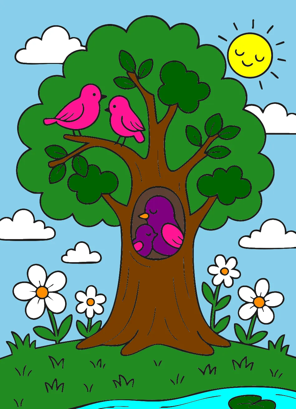 amor da natureza – Desenho Colorido Online - Imagem Destacada