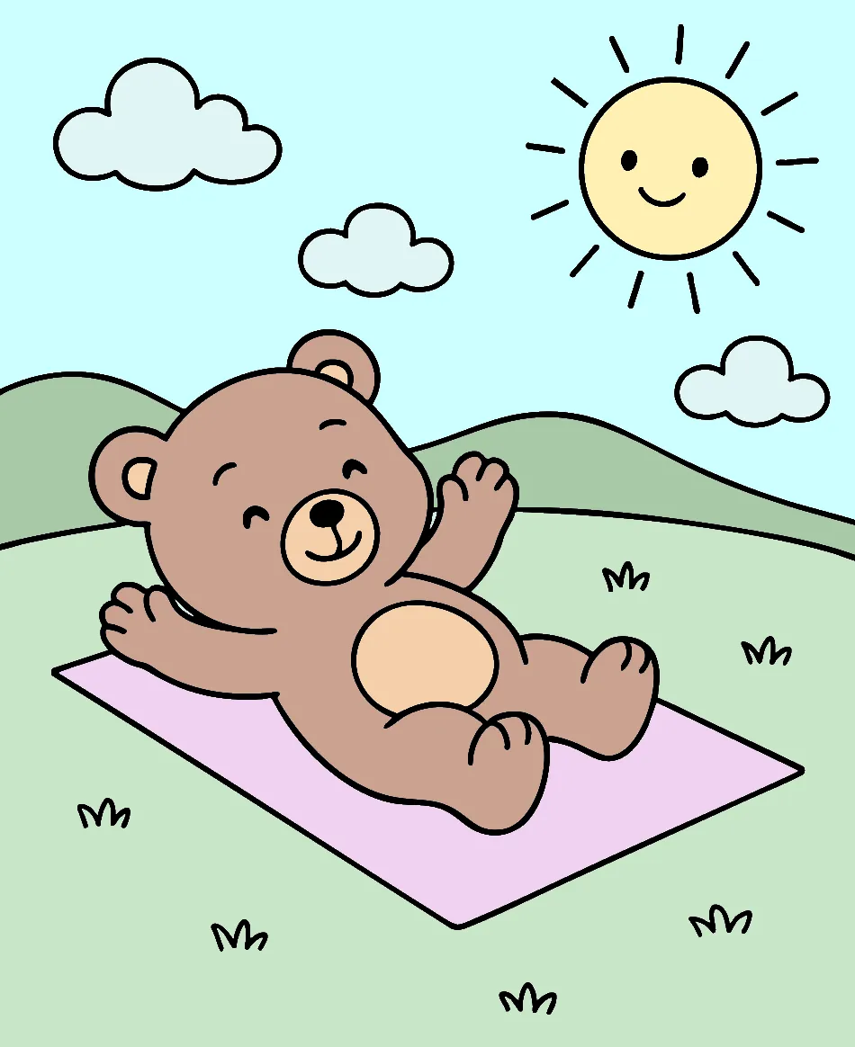 Banho ensolarado – Desenho Colorido Online para Pintar e Imprimir | Jogo de Colorir Grátis no Mundo dos Jogos - Imagem Destacada