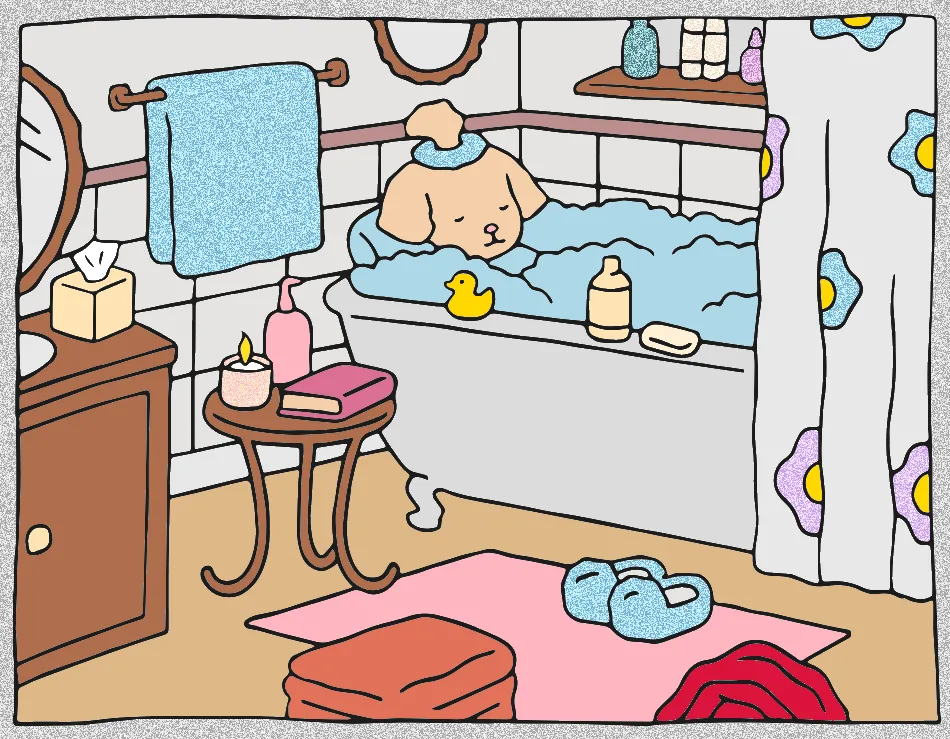 banho relax de diva – Desenho Colorido Online - Imagem Destacada