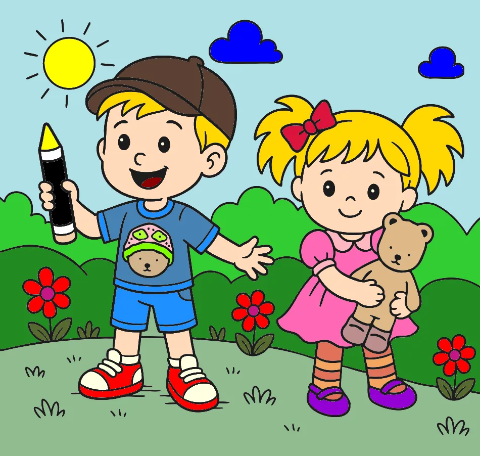 colorindo o sol – Desenho Colorido Online para Pintar e Imprimir | Jogo de Colorir Grátis no Mundo dos Jogos - Imagem Destacada