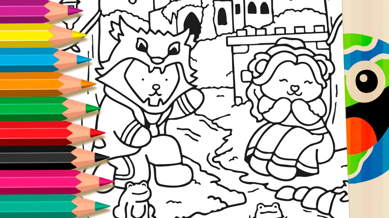 Colorir A Bela e a Fera Estilo Fofo Online – Divirta-se Grátis!