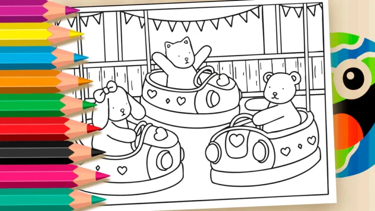 Desenho para colorir Colorir Desenho Kawaii Carrinho Bate-Bate Online - Divirta-se Grátis!