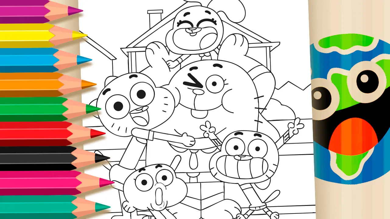 Colorir O Mundo Maravilhosamente Estranho de Gumball Online – Divirta-se Grátis!