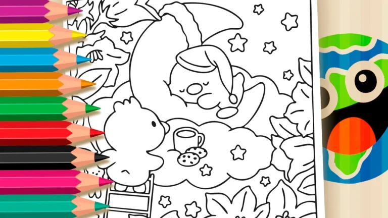 Desenho para colorir Colorir Patos na Hora de Dormir Online - Divirta-se Grátis!