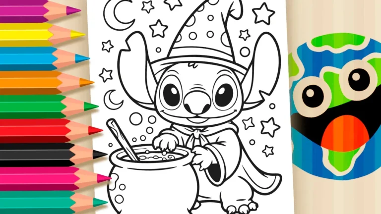 Desenho para colorir Colorir Stitch Halloween