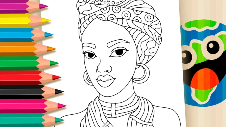 Desenho para colorir Desenho Africano e de Consciência Negra para Colorir - Pinte no Site ou Imprimir Grátis!