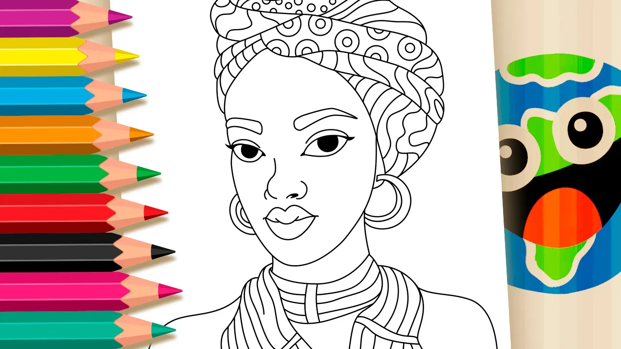 Desenho Africano e de Consciência Negra para Colorir – Pinte no Site ou Imprimir Grátis!
