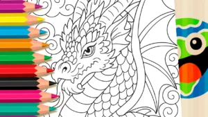 Desenho para colorir Dragão para Colorir Online | Mundo dos Jogos