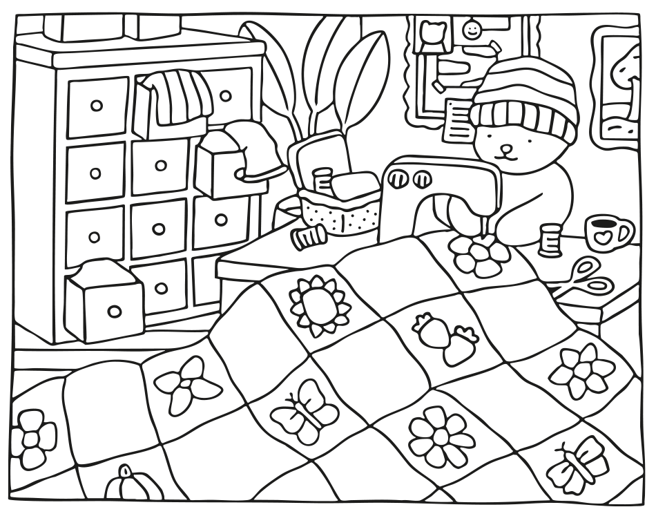 Desenho de Kawaii - Costura - Pinte no Site ou Imprimir para imprimir e colorir - PDF grátis para pessoas de todas as idades