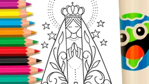 Desenho para colorir Desenho de Nossa Senhora Aparecida para Colorir Online