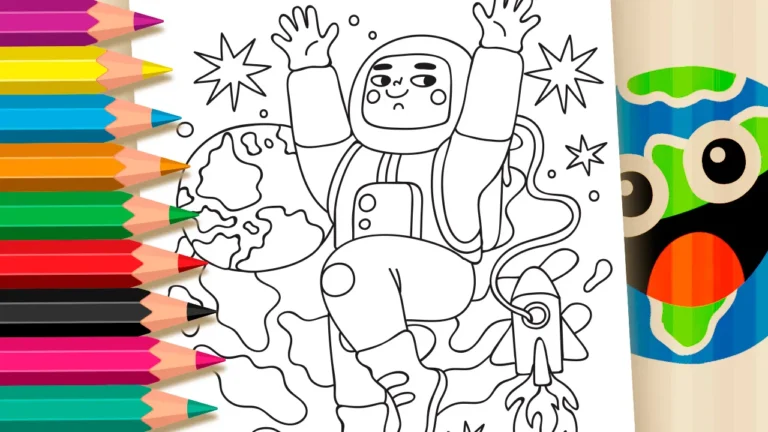 Desenho para colorir Desenho para Colorir Astronauta Fofo - Pinte no Site ou Imprimir Grátis!