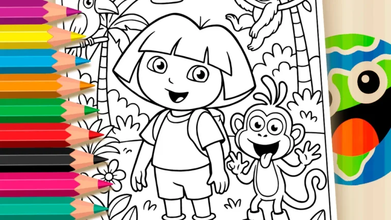 Desenho para colorir Desenho para Colorir Dora Aventureira - Pinte no Site ou Imprimir Grátis!