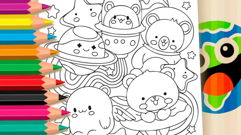 Desenho para colorir Desenho para Colorir Espaço Fofo - Pinte no Site ou Imprimir Grátis!