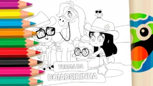 Desenho para colorir Desenho para Colorir Turma da Boiadeirinha - Ana Castela - Pinte no Site ou Imprimir Grátis!