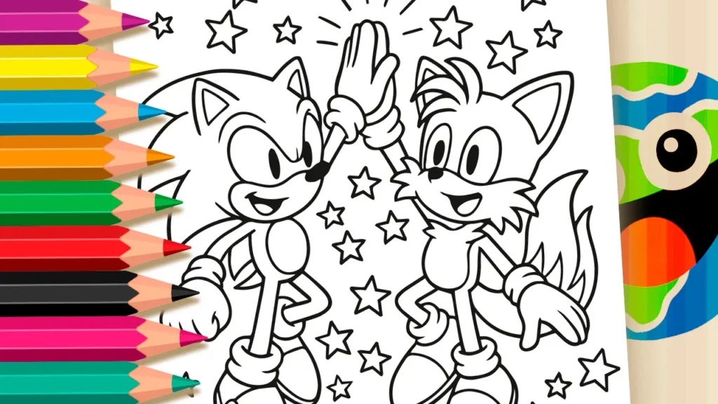 Colorir Sonic e Tails