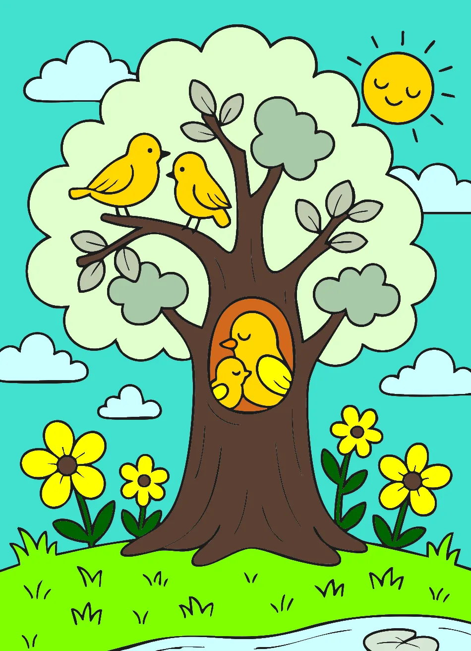 dia ensolarado!!!!! – Desenho Colorido Online para Pintar e Imprimir | Jogo de Colorir Grátis no Mundo dos Jogos - Imagem Destacada