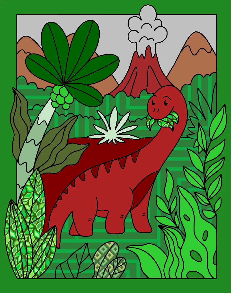 dinousaro – Desenho Colorido Online para Pintar e Imprimir | Jogo de Colorir Grátis no Mundo dos Jogos - Imagem Destacada