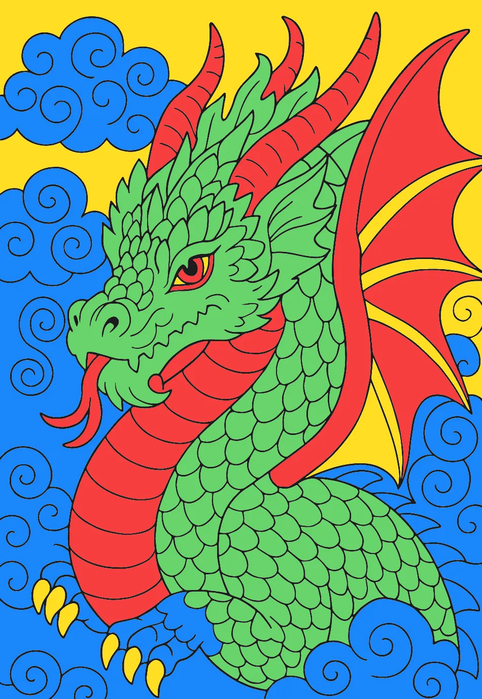 dragâo – Desenho Colorido Online - Imagem Destacada