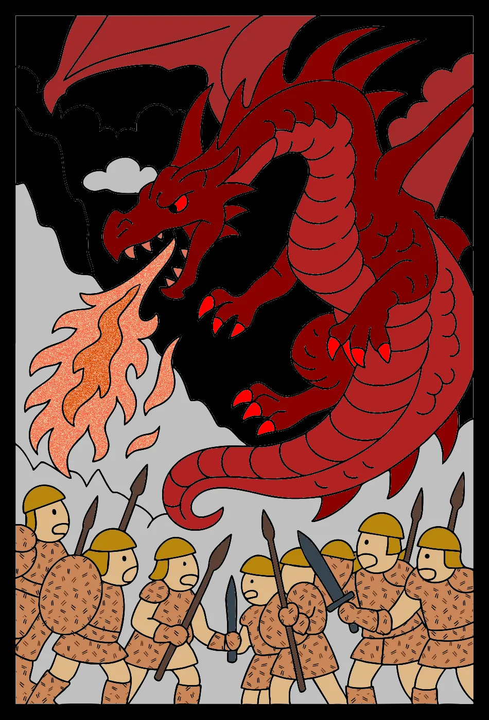 dragão n – Desenho Colorido Online - Imagem Destacada