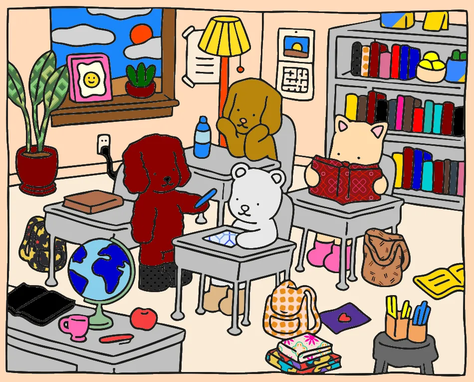 escola colorida – Desenho Colorido Online para Pintar e Imprimir | Jogo de Colorir Grátis no Mundo dos Jogos - Imagem Destacada