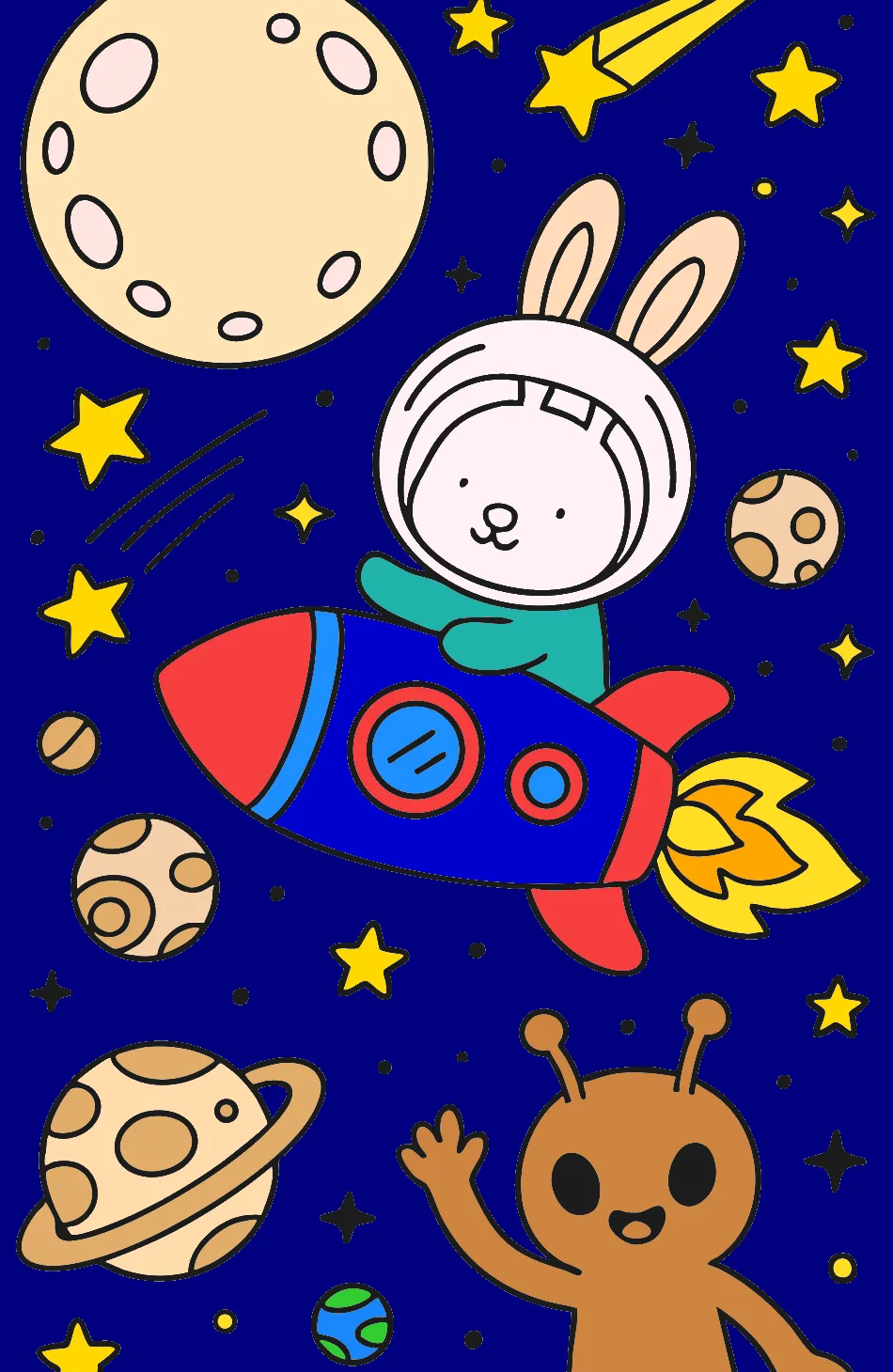 espaço – Desenho Colorido Online - Imagem Destacada