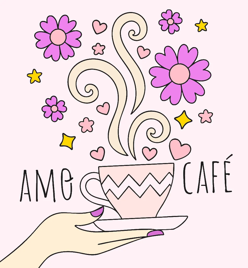 eu amo cafe – Desenho Colorido Online - Imagem Destacada