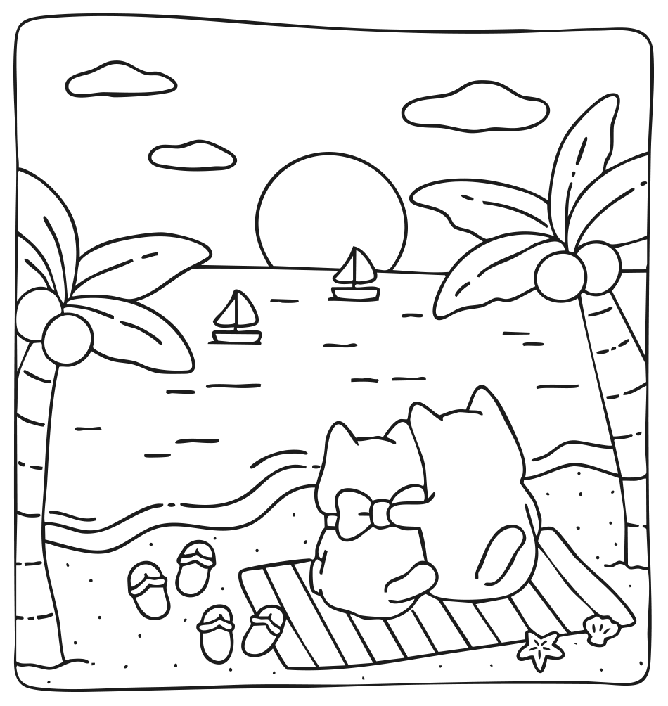 eu e voce na praia – Desenho Colorido Online para Pintar e Imprimir | Jogo de Colorir Grátis no Mundo dos Jogos - Imagem Destacada