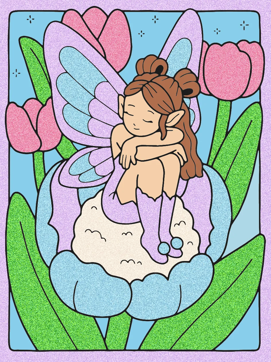 Fada fofa – Desenho Colorido Online - Imagem Destacada