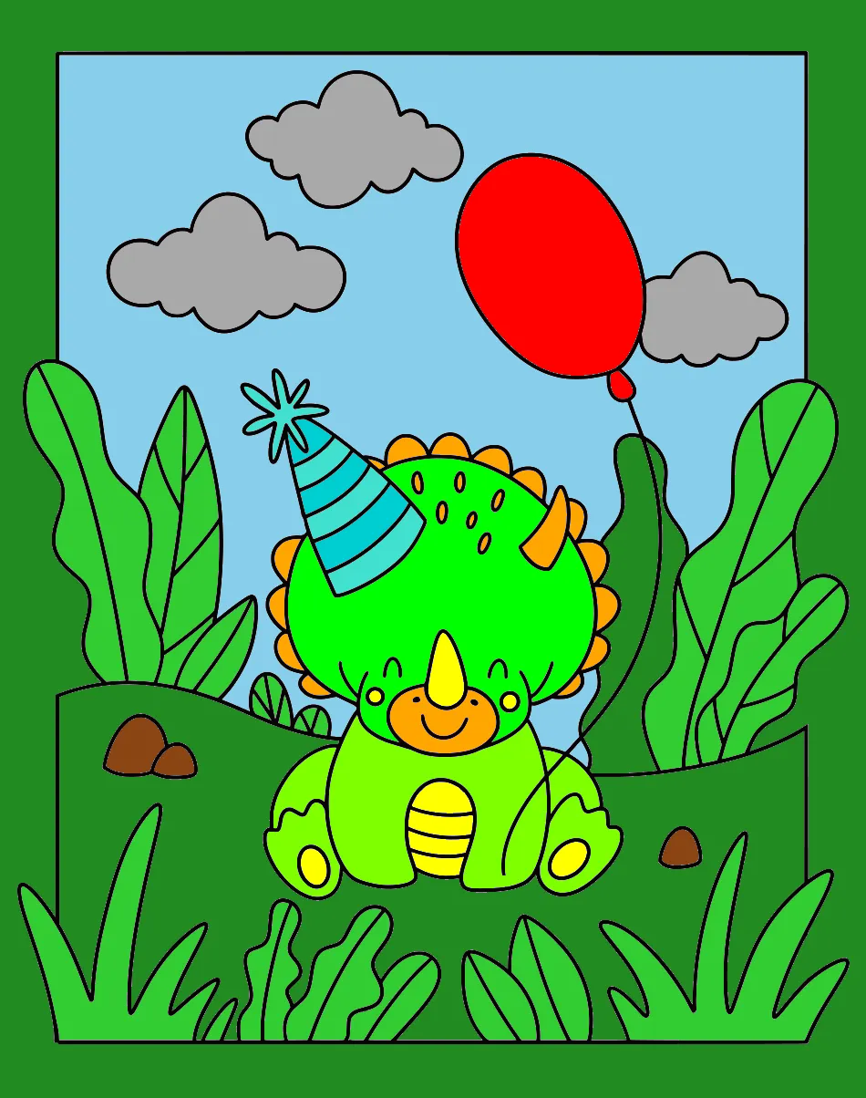 Festa – Desenho Colorido Online para Pintar e Imprimir | Jogo de Colorir Grátis no Mundo dos Jogos - Imagem Destacada